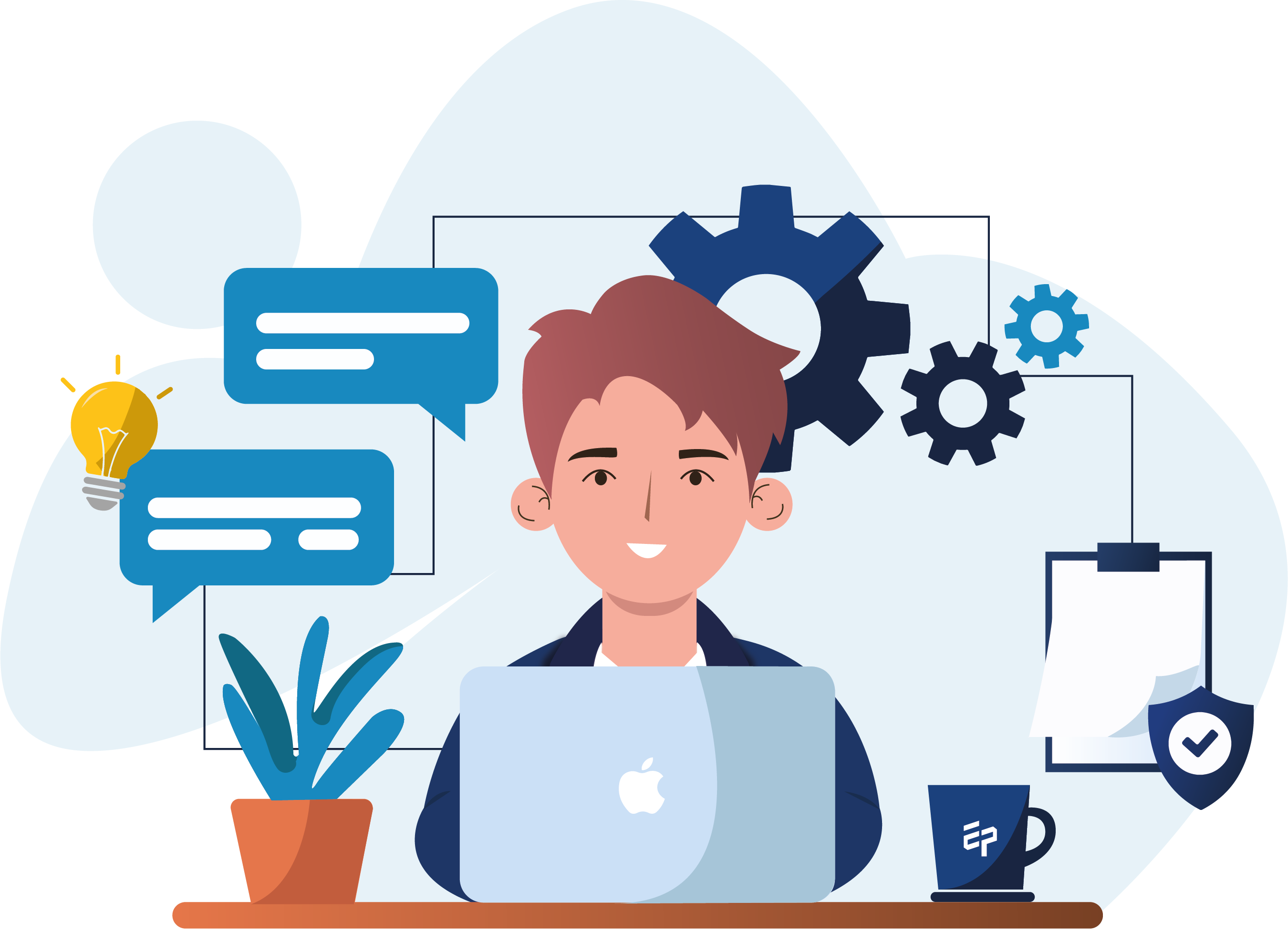 Equipo de soporte técnico empresarial